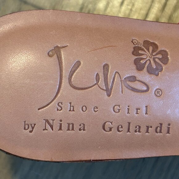 Nina Gelardi Resort Style Platform Sandal Size 7 - Handmade Leather & Cork Shoe - Picture 4 of 6